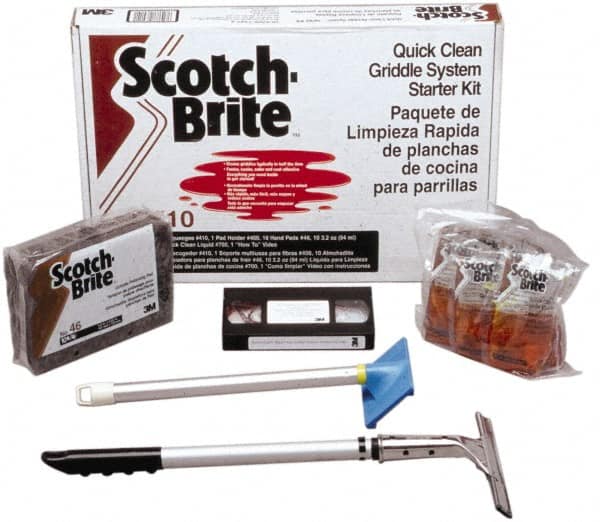 Ability One - Squeegees Frames & Refills; Type: Griddle Cleaner Kit ; Frame Style: Straight ; Color: Blue - Exact Tooling