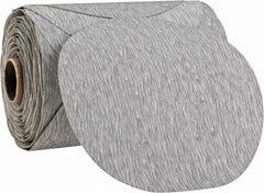 3M - 5" Diam, 400 Grit Silicon Carbide Adhesive PSA Disc - Super Fine Grade, Gray, A Weighted Backing, Flexible, Use with Random Orbital Sanders - Exact Tooling