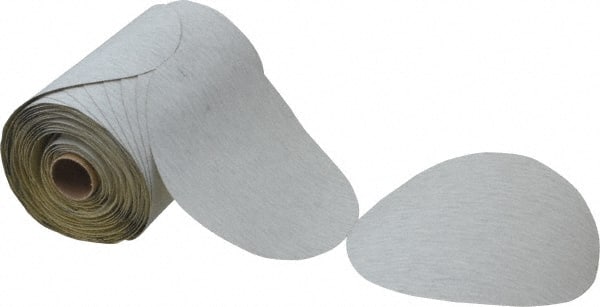 3M - 6" Diam, 120 Grit Silicon Carbide Adhesive PSA Disc - Fine Grade, Gray, A Weighted Backing, Flexible, Use with Random Orbital Sanders - Exact Tooling