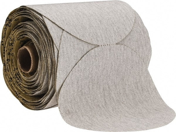 3M - 5" Diam, 80 Grit Silicon Carbide Adhesive PSA Disc - Medium Grade, Gray, A Weighted Backing, Flexible, Use with Random Orbital Sanders - Exact Tooling