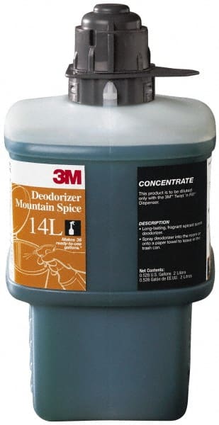 Ability One - Air Fresheners; Type: Deodorizer ; Scent: Mountain Essence ; Form: Liquid ; Container Size: 2 L ; Concentrated: Yes ; Container Type: Bottle - Exact Tooling