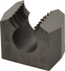 Cle-Line - 9/16-12, Collet #5, Two Piece Adjustable Die - Carbon Steel - Exact Tooling