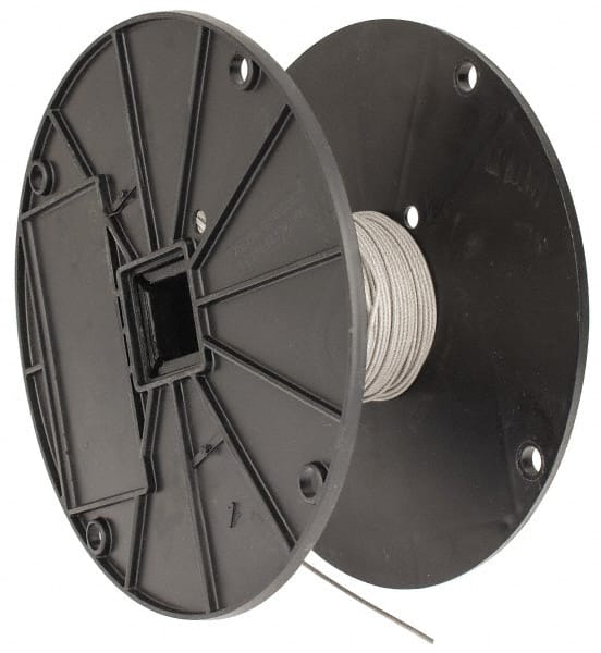 Value Collection - 1/16" x 3/64" Diam, Aircraft Cable - 270 Lb Breaking Strength, 7 x 7 Strand Core, Vinyl Coating - Exact Tooling