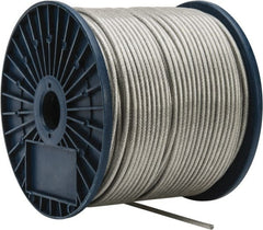 Value Collection - 3/16" x 3/32" Diam, Aircraft Cable - 920 Lb Breaking Strength, 7 x 7 Strand Core, Vinyl Coating - Exact Tooling