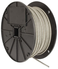 Value Collection - 3/16" x 3/32" Diam, Aircraft Cable - 920 Lb Breaking Strength, 7 x 7 Strand Core, Vinyl Coating - Exact Tooling