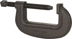 Wilton - Extra Heavy-Duty 8-1/2" Max Opening, 3-5/8" Throat Depth, Forged Steel Standard C-Clamp - 31,250 Lb Capacity, 0" Min Opening, Standard Throat Depth, Cold Drawn Steel Screw - Exact Tooling