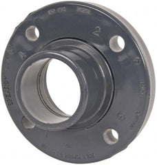 Value Collection - 3" Pipe, 7-1/2" OD, PVC Spigot Pipe Flange - Schedule 80, Gray - Exact Tooling