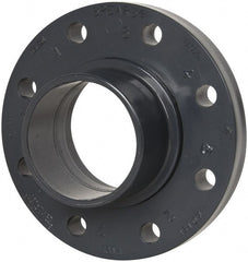 Value Collection - 4" Pipe, 9" OD, PVC Spigot Pipe Flange - Schedule 80, Gray - Exact Tooling
