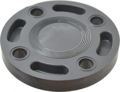 Value Collection - 1-1/2" Pipe, 5" OD, PVC Blind Pipe Flange - Schedule 80, Gray - Exact Tooling