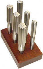 Made in USA - 5/8" to 1-1/2", Chucking Reamer Set - Straight Flute, Right Hand Cut, 10 Pieces - Exact Tooling