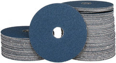 Camel Grinding Wheels - 5" Diam 7/8" Hole 60 Grit Fiber Disc - Medium Grade, Zirconia Alumina, 12,200 Max RPM - Exact Tooling