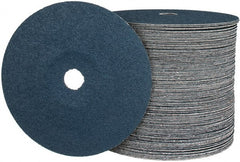 Camel Grinding Wheels - 7" Diam 7/8" Hole 60 Grit Fiber Disc - Medium Grade, Zirconia Alumina, 8,600 Max RPM - Exact Tooling
