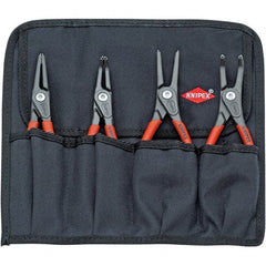 Knipex - 4 Piece Snap Ring Plier Set - Comes in Tool Roll - Exact Tooling