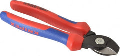Knipex - 6-1/2" OAL, 12 AWG Capacity, Cable Cutter - 5/8" Jaw Length x 1" Jaw Width, Oval Head, Ergo Dual Component Handle - Exact Tooling