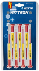 Witte - 7 Piece Phillips & Slotted Screwdriver Set - - Exact Tooling