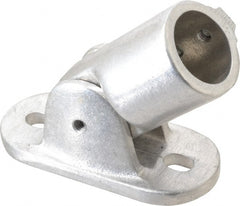 Hollaender - 1-1/4" Pipe, Adjustable Flange, Aluminum Alloy Flange Pipe Rail Fitting - Bright Finish - Exact Tooling