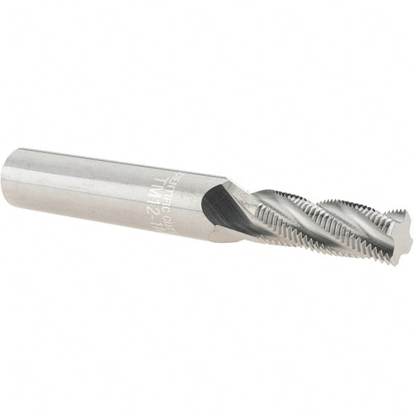 Scientific Cutting Tools - M12x1.00 Metric Fine, 0.4" Cutting Diam, 4 Flute, Solid Carbide Helical Flute Thread Mill - Internal/External Thread, 1.079" LOC, 3-1/2" OAL, 1/2" Shank Diam - Exact Tooling