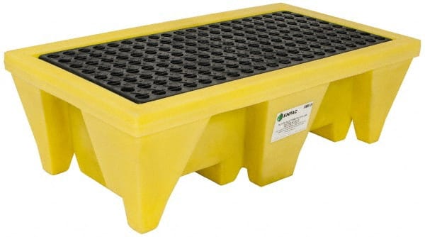 Enpac - 58 Gal Sump, 2,000 Lb Capacity, 2 Drum, Plastic Spill Deck or Pallet - 53-1/2" Long x 29" Wide x 17" High - Exact Tooling