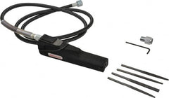 Nitto Kohki - 8.5 CFM Air Consumption, 9 mm Long Stroke Flat, Half Round, Round and Triangular Air Files - 3,700 Blow per Minute, 85 psi Air Pressure, 1/4 NPT Inlet - Exact Tooling