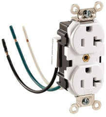 Leviton - 125 VAC, 15 Amp, 5-15R NEMA Configuration, Gray, Hospital Grade, Self Grounding Duplex Receptacle - 1 Phase, 2 Poles, 3 Wire, Flush Mount, Impact and Tamper Resistant - Exact Tooling