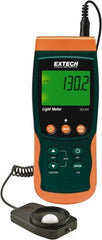 Extech - AA Batteries, 200 to 10,000 FC, LCD Display, Silicone Photodiode Light Meter - 4 Accuracy, Compatible with All Visible Light Lighting, SD Card - Exact Tooling