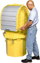 UltraTech - 70 Gal Sump, 800 Lb Capacity, 1 Drum, Polyethylene Spill Deck or Pallet - 34" Long x 34" Wide x 42" High, Liftable Fork, Drain Included, Low Profile, 1 Tank Drum Configuration - Exact Tooling