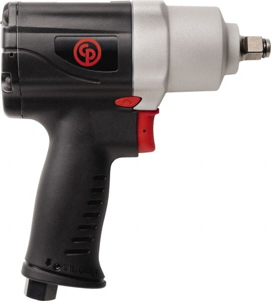 Chicago Pneumatic - 1/2" Drive, 990 RPM, 450 Ft/Lb Torque Impact Wrench - Pistol Grip Handle, 1,700 IPM, 20 CFM, 90 psi, 1/4" NPT Inlet - Exact Tooling