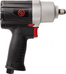 Chicago Pneumatic - 1/2" Drive, 990 RPM, 450 Ft/Lb Torque Impact Wrench - Pistol Grip Handle, 1,700 IPM, 20 CFM, 90 psi, 1/4" NPT Inlet - Exact Tooling
