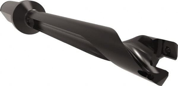 Allied Machine and Engineering - Series 11, 11 to 12mm Diam, 5/8" Diam Straight Shank with Flange, Straight Flute Spade Drill - 3-19/64" Max Depth, 4-11/32" Body Length, 6-7/32" OAL, Standard Length, Through Coolant - Exact Tooling