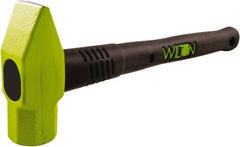 Wilton - 2 Lb Head Drop Forged Steel Cross Pein Hammer - Steel Handle with Grip, 16" OAL, Steel Rods Throughout for Added Strength - Exact Tooling