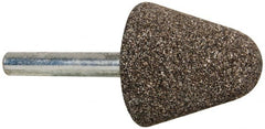 Tru-Maxx - 1-1/4" Head Diam x 1-1/4" Thickness, A4, Tree End, Aluminum Oxide Mounted Point - Medium Grade, 60 Grit, 28,550 RPM - Exact Tooling