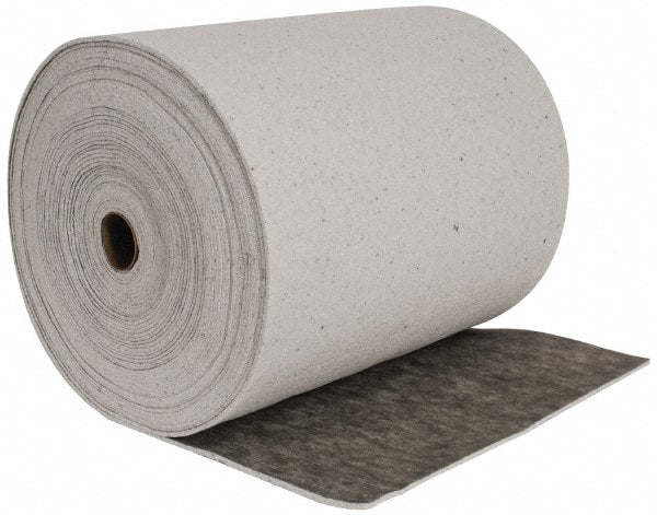 Brady SPC Sorbents - 53 Gal Capacity per Package, Universal Roll - 150' Long x 28-1/2" Wide, Gray, Cellulose - Exact Tooling