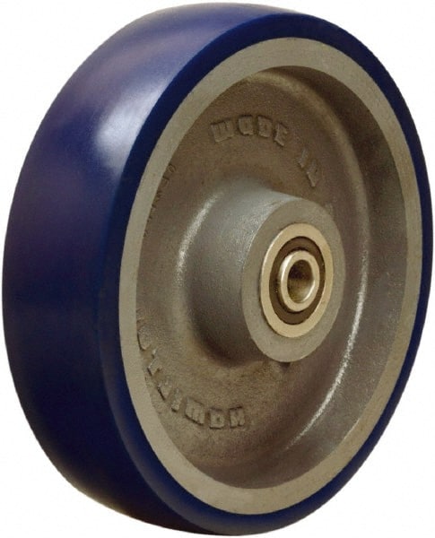 Hamilton - 10 Inch Diameter x 2-1/2 Inch Wide, Polyurethane on Cast Iron Caster Wheel - 2,000 Lb. Capacity, 3-1/2 Inch Hub Length, 3/4 Inch Axle Diameter, Sealed Precision Ball Bearing - Exact Tooling