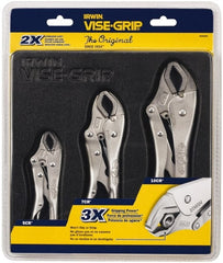 Irwin - 3 Piece Locking Plier Set - Comes in Tray - Exact Tooling