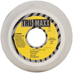 Tru-Maxx - 5" Diam, 1-3/4" Hole Size, 1-3/4" Overall Thickness, 80 Grit, Type 11 Tool & Cutter Grinding Wheel - Medium Grade, Aluminum Oxide, J Hardness, 4,585 RPM - Exact Tooling
