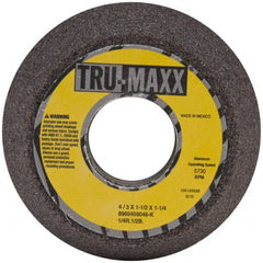 Tru-Maxx - 4" Diam, 1-1/4" Hole Size, 1-1/2" Overall Thickness, 46 Grit, Type 11 Tool & Cutter Grinding Wheel - Coarse Grade, Aluminum Oxide, K Hardness, 5,730 RPM - Exact Tooling