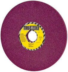 Tru-Maxx - 8" Diam x 1-1/4" Hole x 1/2" Thick, K Hardness, 60 Grit Surface Grinding Wheel - Aluminum Oxide, Type 1, Medium Grade, 3,600 Max RPM, No Recess - Exact Tooling