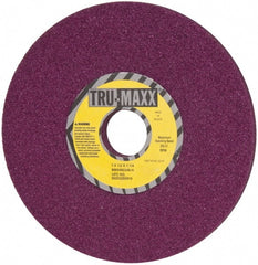 Tru-Maxx - 7" Diam x 1-1/4" Hole x 1/2" Thick, H Hardness, 46 Grit Surface Grinding Wheel - Aluminum Oxide, Type 1, Coarse Grade, 3,600 Max RPM, No Recess - Exact Tooling