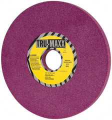 Tru-Maxx - 7" Diam x 1-1/4" Hole x 1/2" Thick, J Hardness, 80 Grit Surface Grinding Wheel - Aluminum Oxide, Type 1, Medium Grade, 3,600 Max RPM, No Recess - Exact Tooling