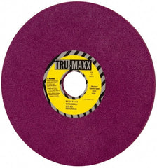 Tru-Maxx - 8" Diam x 1-1/4" Hole x 1/4" Thick, J Hardness, 80 Grit Surface Grinding Wheel - Aluminum Oxide, Type 1, Medium Grade, 3,600 Max RPM, No Recess - Exact Tooling