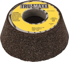 Tru-Maxx - 4" Diam, 1-1/4" Hole Size, 1-1/2" Overall Thickness, 46 Grit, Type 11 Tool & Cutter Grinding Wheel - Coarse Grade, Aluminum Oxide, K Hardness, 5,730 RPM - Exact Tooling