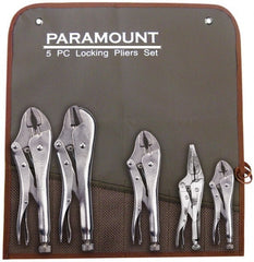 Paramount - 5 Piece Locking Plier Set - Exact Tooling