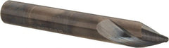 Accupro - 3/8" Body Diam, 60°, 3" OAL, Solid Carbide Spotting Drill - Exact Tooling