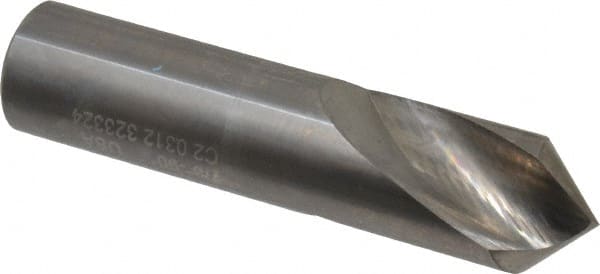 Accupro - 7/8" Body Diam, 90°, 4" OAL, Solid Carbide Spotting Drill - Exact Tooling
