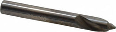 Accupro - 8mm Body Diam, 90°, 63mm OAL, Solid Carbide Spotting Drill - Exact Tooling