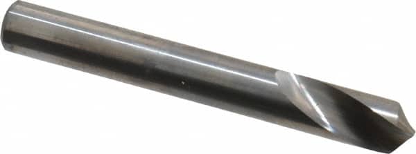 Accupro - 8mm Body Diam, 120°, 63mm OAL, Solid Carbide Spotting Drill - Exact Tooling
