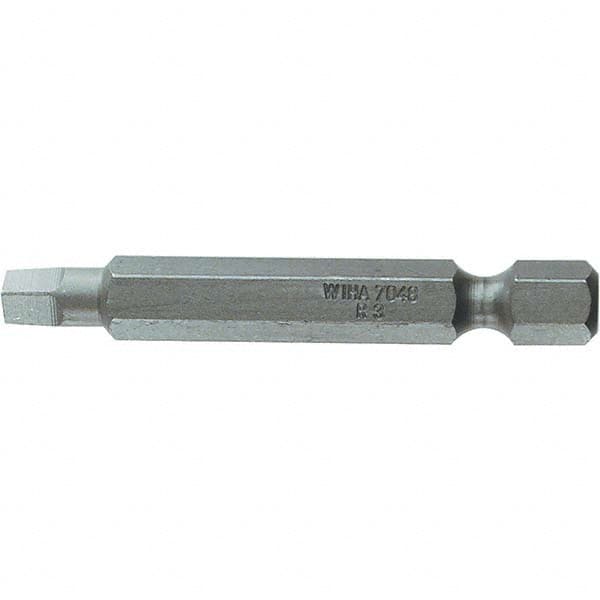 Wiha - #2" Square Size Power Bit - 1/4" Drive, 2" OAL - Exact Tooling