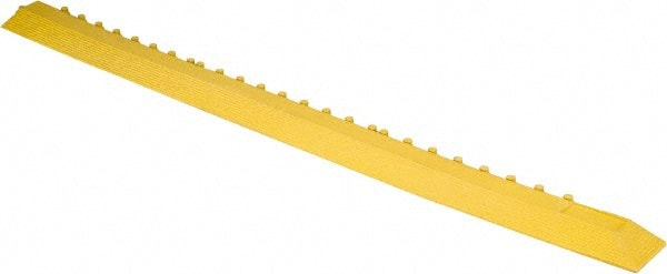 PRO-SAFE - 3.25' Long x 0.25' Wide, Anti-Fatigue Modular Matting Ramp Edge - Male, Yellow, Series Pro-Safe - Exact Tooling