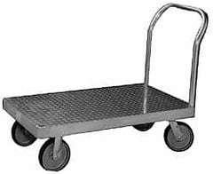 Magliner - 2,000 Lb Capacity Aluminum Platform Truck - Aluminum Deck, 36" OAW - Exact Tooling