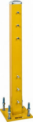 Steel King - Double 42 Inch High Center Steel Guard Rail Mount Post - Yellow, 10 Inch Mounted Length x 10 Inch Mounted Width For Use with Steel King Railing - Exact Tooling